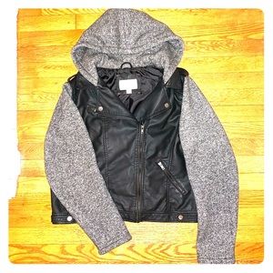 Casual Black Jacket with Hood